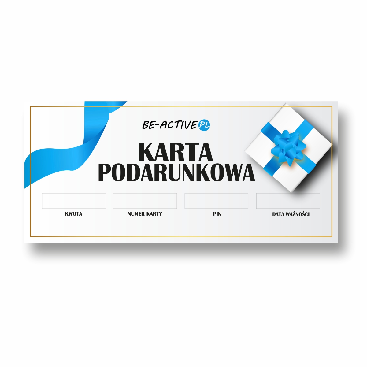 Karta podarunkowa papierowa Be-Active.pl
